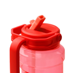 Borraccia sportiva in plastica con cannuccia pieghevole e manico 1.5L color rosso vista dettaglio 1