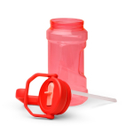 Borraccia sportiva in plastica con cannuccia pieghevole e manico 1.5L color rosso vista dettaglio 2
