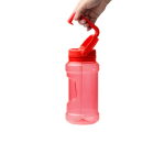 Borraccia sportiva in plastica con cannuccia pieghevole e manico 1.5L color rosso vista dettaglio 3