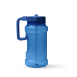 Borraccia sportiva in plastica con cannuccia pieghevole e manico 1.5L color blu reale seconda vista