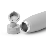 Borraccia in acciaio inox da 750ml con chiusura antigoccia rinforzata color grigio vista dettaglio 1