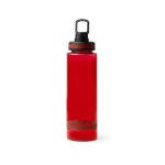Borraccia traslucida in plastica riciclata con beccuccio e maniglia 750ml color rosso seconda vista