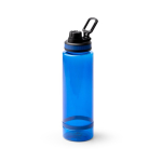 Borraccia traslucida in plastica riciclata con beccuccio e maniglia 750ml color blu reale prima vista d'uso