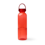 Borraccia in plastica riciclata antigoccia con design smussato 550ml color rosso seconda vista