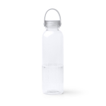 Borraccia in plastica riciclata antigoccia con design smussato 550ml color trasparente seconda vista