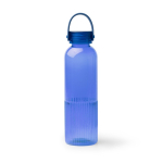 Borraccia in plastica riciclata antigoccia con design smussato 550ml color blu reale seconda vista