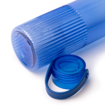 Borraccia in plastica riciclata antigoccia con design smussato 550ml color blu reale vista dettaglio 2