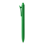Penna con clip a pinza abbinata, plastica opaca e inchiostro blu color verde seconda vista