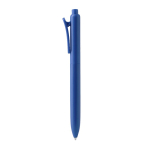 Penna con clip a pinza abbinata, plastica opaca e inchiostro blu color blu reale seconda vista
