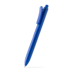 Penna con clip a pinza abbinata, plastica opaca e inchiostro blu color blu reale prima vista d'uso