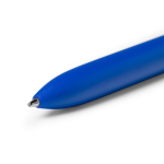 Penna con clip a pinza abbinata, plastica opaca e inchiostro blu color blu reale vista dettaglio 1