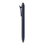 Penna con clip a pinza abbinata, plastica opaca e inchiostro blu color blu mare seconda vista