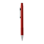 Penna in alluminio riciclato con finitura opaca e inchiostro blu color rosso seconda vista
