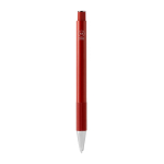 Penna in alluminio riciclato con finitura opaca e inchiostro blu color rosso