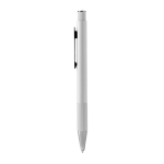 Penna in alluminio riciclato con finitura opaca e inchiostro blu color bianco seconda vista