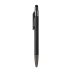 Penna a sfera in alluminio con puntatore touch e inchiostro blu color nero seconda vista