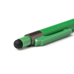 Penna a sfera in alluminio con puntatore touch e inchiostro blu color verde vista dettaglio 2