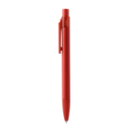 Penna a sfera in alluminio con dettagli traslucidi e inchiostro blu color rosso seconda vista