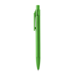 Penna a sfera in alluminio con dettagli traslucidi e inchiostro blu color verde seconda vista