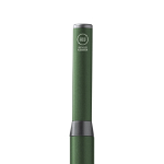 Penna a sfera girevole in alluminio riciclato con refill jumbo a inchiostro blu color verde scuro vista dettaglio 3