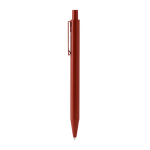 Penna a sfera in alluminio con finitura opaca, refill jumbo e inchiostro blu color rosso seconda vista