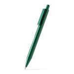 Penna a sfera in alluminio con finitura opaca, refill jumbo e inchiostro blu color verde prima vista d'uso
