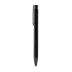 Penna a sfera in alluminio con finitura metallica opaca e inchiostro blu color nero seconda vista