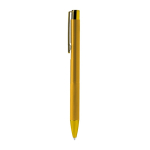Penna a sfera in alluminio con finitura metallica opaca e inchiostro blu color oro seconda vista