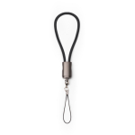 Portachiavi con cavo di ricarica e trasferimento dati, connessione tipo C 60W color nero seconda vista