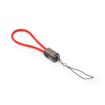 Portachiavi con cavo di ricarica e trasferimento dati, connessione tipo C 60W color rosso prima vista d'uso
