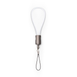 Portachiavi con cavo di ricarica e trasferimento dati, connessione tipo C 60W color bianco seconda vista