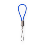 Portachiavi con cavo di ricarica e trasferimento dati, connessione tipo C 60W color blu reale seconda vista