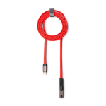 Cavo caricatore tipo C pieghevole con supporto per cellulare 60W color rosso seconda vista