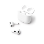 Auricolari wireless in plastica con vivavoce e Bluetooth color bianco prima vista d'uso