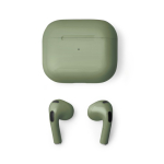 Auricolari wireless in plastica con vivavoce e Bluetooth color verde scuro seconda vista