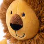 Peluche a forma di animale seduto con maglietta bianca personalizzabile color marrone vista dettaglio 3