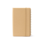 Taccuino planner in cartone riciclato con copertina rigida e anelli color naturale seconda vista