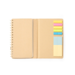 Taccuino planner in cartone riciclato con copertina rigida e anelli color naturale vista dettaglio 4