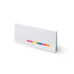 Blocco note adesivo in cartone con note e mini note multicolori color bianco prima vista d'uso