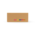 Blocco note adesivo in cartone con note e mini note multicolori color naturale seconda vista
