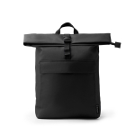 Zaino in poliestere eco con scomparto principale espandibile da 15'' color nero seconda vista