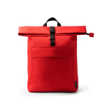 Zaino in poliestere eco con scomparto principale espandibile da 15'' color rosso seconda vista