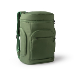 Zaino imbottito in poliestere riciclato con apertura superiore 15'' color verde scuro prima vista d'uso