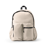 Zaino per laptop in plastica riciclata con schienale imbottito 17'' color beige seconda vista