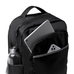 Zaino per portatile in nylon riciclato con tasca antifurto 16” color nero vista dettaglio 3
