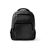 Zaino per PC in plastica riciclata con bande riflettenti 15” color nero seconda vista