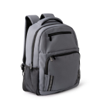 Zaino per PC in plastica riciclata con bande riflettenti 15” color grigio prima vista d'uso