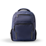 Zaino per PC in plastica riciclata con bande riflettenti 15” color blu mare seconda vista