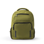 Zaino per PC in plastica riciclata con bande riflettenti 15” color verde scuro seconda vista