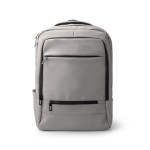 Zaino professionale in pelle sintetica con doppia tasca imbottita 17” color grigio seconda vista